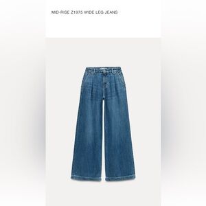 Zara Blue Wide Leg Jeans